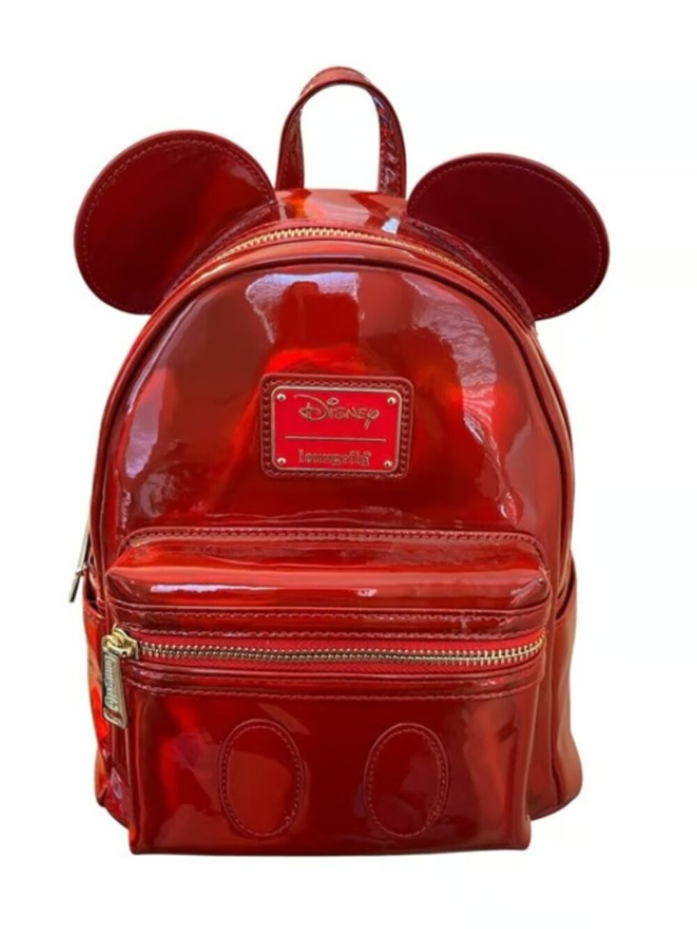 NWT Loungefly Disney Mickey Mouse Red Oil Slick Mini Backpack